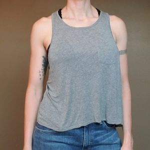 Cute mid length racerback Tank w/ pocket